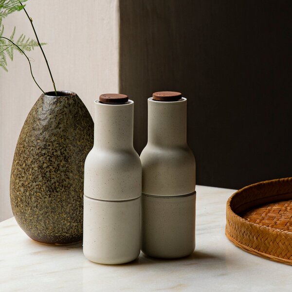 AUDO COPENHAGEN Mlýnky na sůl a pepř Bottle, Ceramic, Sand, set 2ks