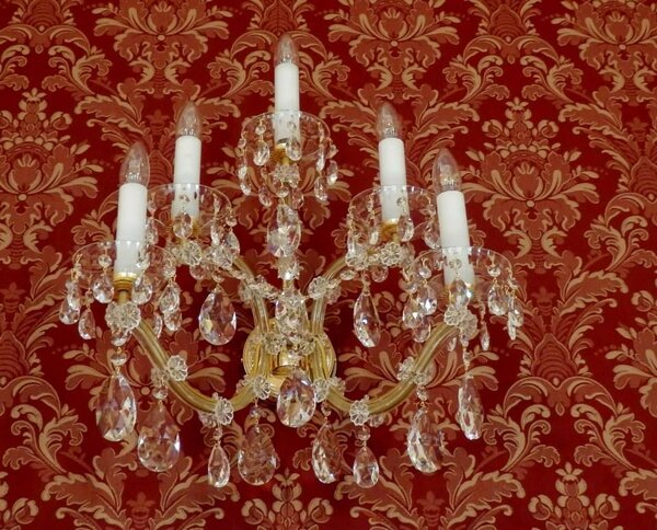 Nástěnná lampa Marie Terezie N415CLN, Varianta Zlatá