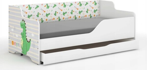 Dětská postel s pohádkovým dráčkem 160x80 cm