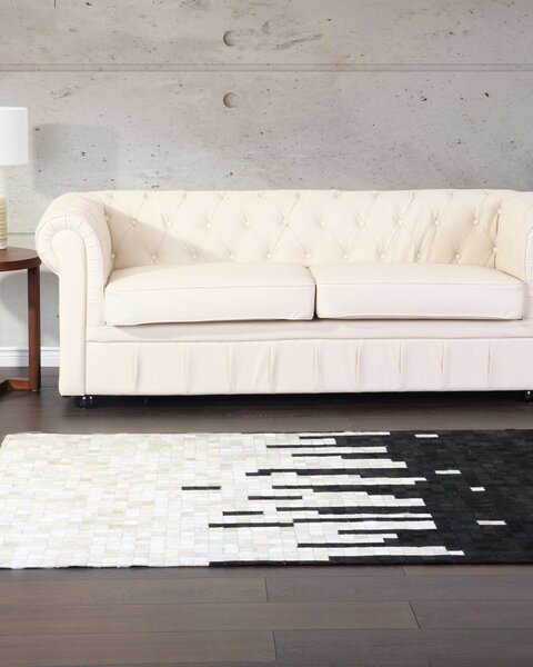 Koberec BOLU Černá 160 x 230 cm Kůže