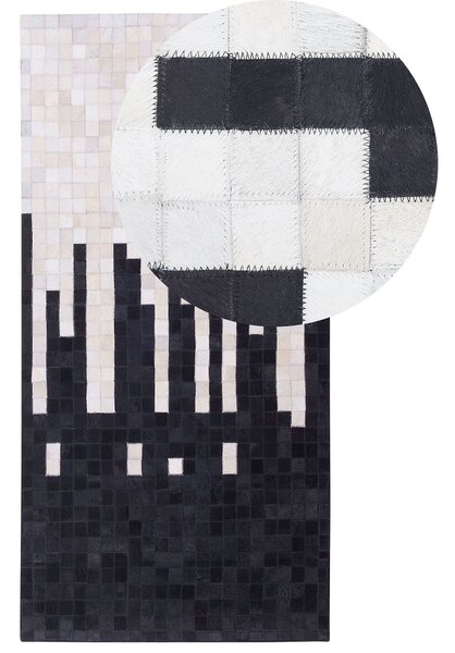 Koberec BOLU Černá 80 x 150 cm Kůže