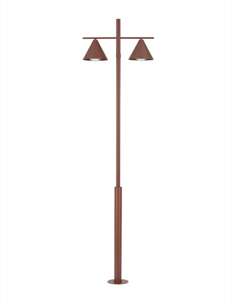 Vonkajšia stojaca lampa Orix kortenová 2x12 W