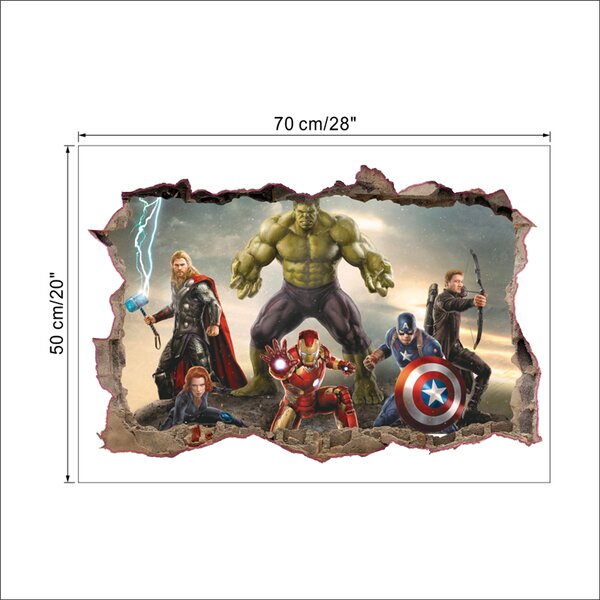 Samolepka na zeď "Avengers 3" 70x50 cm