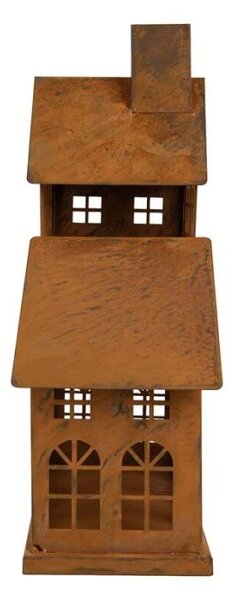Kovová lucerna domek - 32 cm