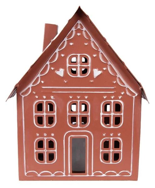 Kovová LED lucerna domek - 32 cm