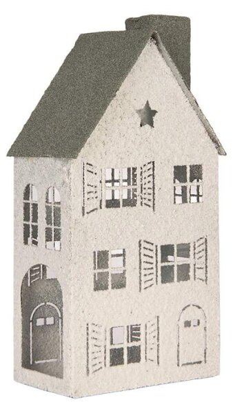 Kovová lucerna domek - 32 cm