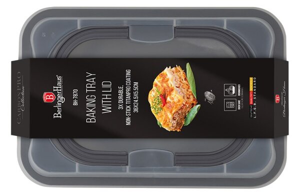 Plech na pečení s víkem přenosný Carbon Pro