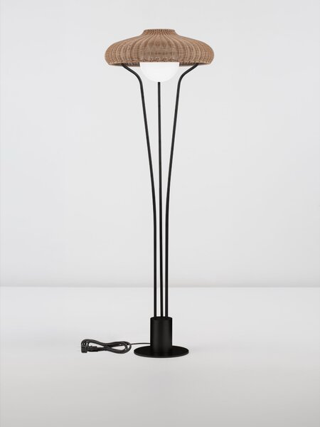 Vonkajšia stojaca lampa Samy prírodno-čierna 1x12 W