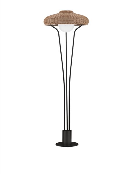 Vonkajšia stojaca lampa Samy prírodno-čierna 1x12 W