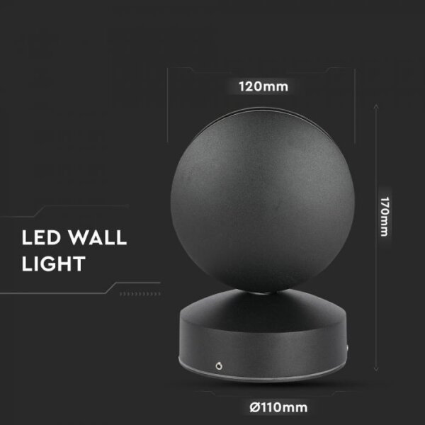 LED Venkovní nástěnné svítidlo LED/7W/230V 4000K IP65 černá