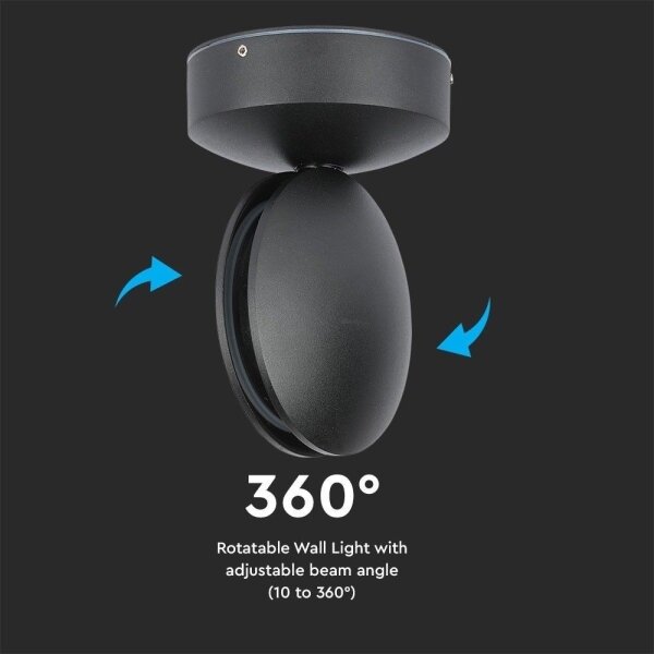 LED Venkovní nástěnné svítidlo LED/7W/230V 4000K IP65 černá