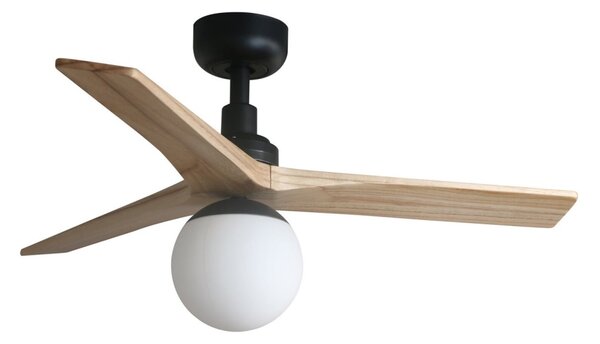 FARO 34284-11L - Stropní ventilátor KLIM S 1xE27/15W/230V borovice/černá + DO