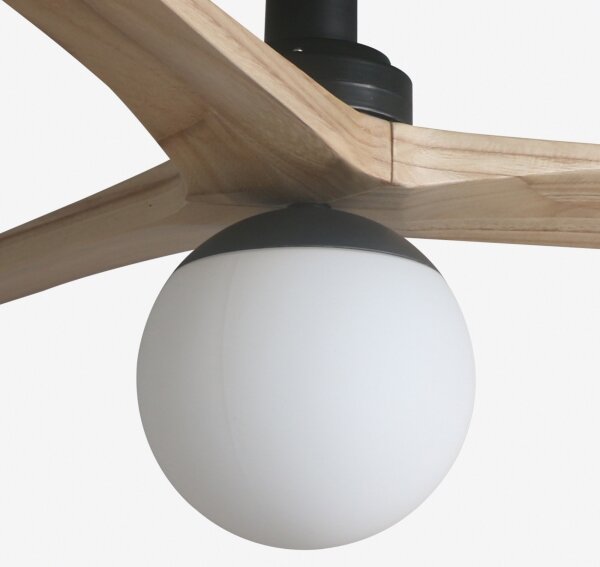 FARO 34284-11L - Stropní ventilátor KLIM S 1xE27/15W/230V borovice/černá + DO