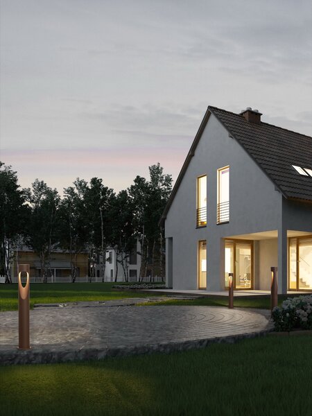 Vonkajšia stojaca lampa Row kortenová 7 W – Hnědá (9100923)