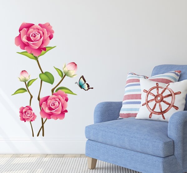 PIPPER | Samolepka na zeď "Růže 2" 60x80 cm
