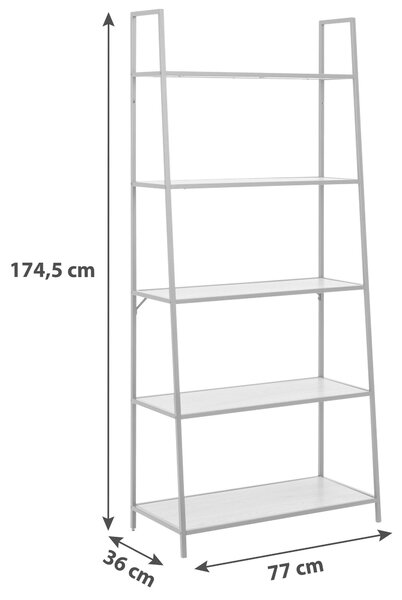 REGÁL, černá, barvy dubu, divoký dub, 77/174,5/36 cm MID.YOU - Online Only regály & police, Online Only