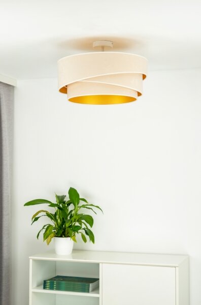 Duolla - Přisazený lustr KOBO 1xE27/15W/230V pr. 45 cm krémová