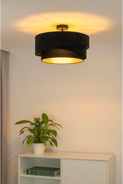 Duolla - Přisazený lustr KOBO 1xE27/15W/230V pr. 45 cm černá