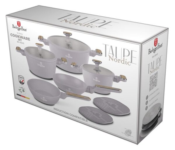 Sada nádobí s titanovým povrchem 10 ks Taupe Nordic Collection