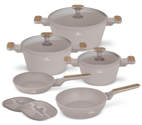 Sada nádobí s titanovým povrchem 10 ks Taupe Nordic Collection