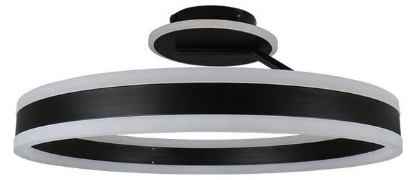 LED Stmívatelný přisazený lustr LED/86W/230V 3000-6500K černá + dálkové ovládání