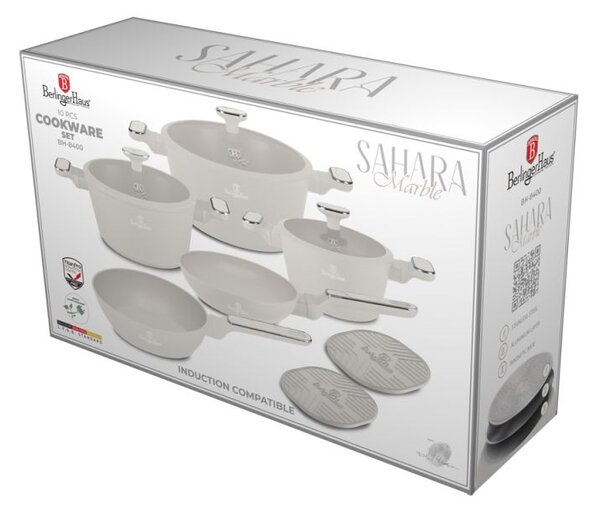 Sada nádobí s titanovým povrchem 10 ks Sahara Marble Collection
