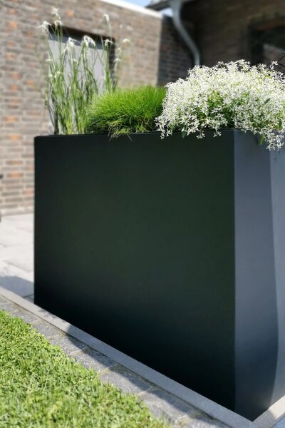 Květináč ELEMENTO, sklolaminát, šířka 88 cm, antracit