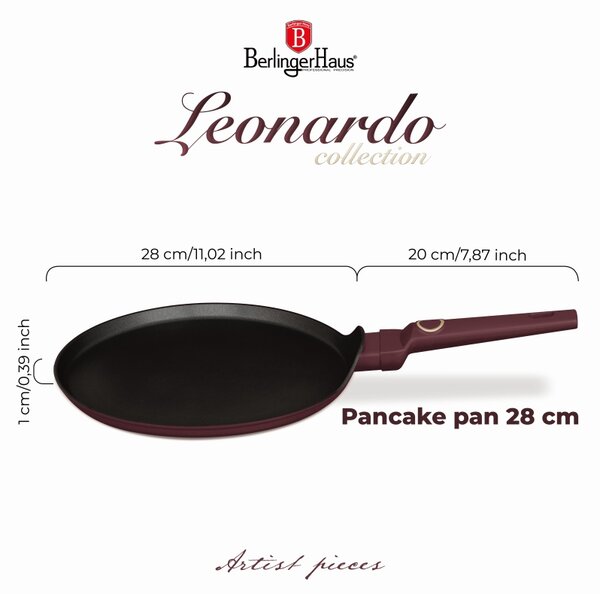 Pánev na palačinky s titanovým povrchem 28 cm Leonardo Collection