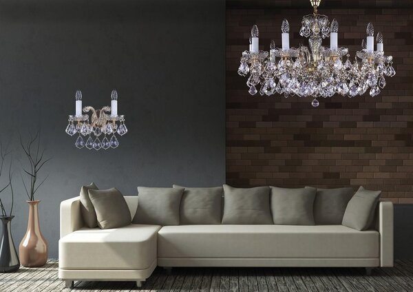 Nástěnná lampa Marie Terezie N16226CLN, Varianta Zlatá