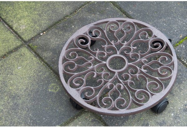 Kovový pojízdný podstavec pod květináč ø 34,5 cm Ornament – Esschert Design