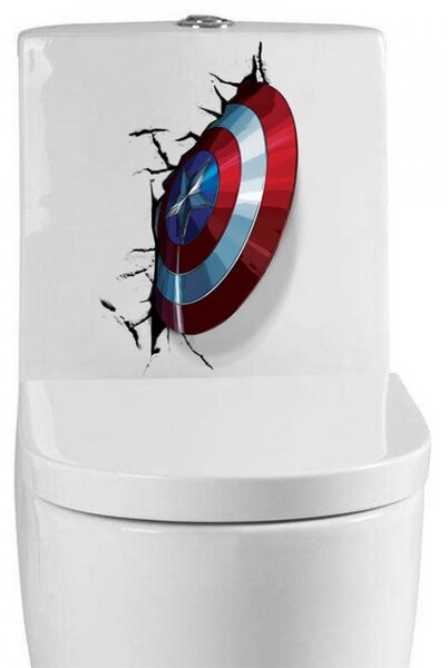 Samolepka na zeď "Captain America - štít" 25x30 cm