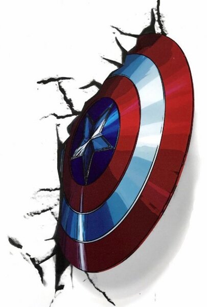 Samolepka na zeď "Captain America - štít" 25x30 cm