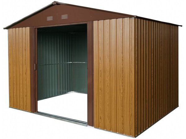 Zahradní domek BestBerg ZDB-7D / 7,2 m² / 301 x 238 x 214 cm / dekor dřevo/hnědá