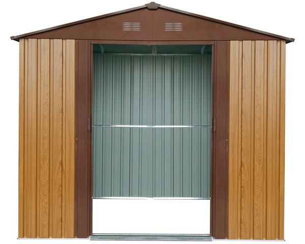 Zahradní domek BestBerg ZDB-4D / 4,1 m² / 236 x 174 x 206 cm / dekor dřevo/hnědá