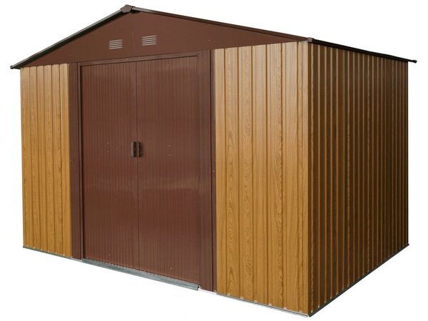 Zahradní domek BestBerg ZDB-7D / 7,2 m² / 301 x 238 x 214 cm / dekor dřevo/hnědá