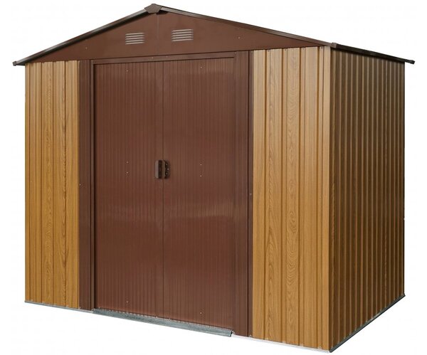 Zahradní domek BestBerg ZDB-4D / 4,1 m² / 236 x 174 x 206 cm / dekor dřevo/hnědá