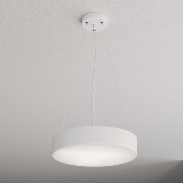 Lustr na lanku CLEO 3xE27/24W/230V pr. 40 cm bílá