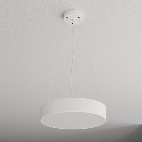 Lustr na lanku CLEO 3xE27/24W/230V pr. 40 cm bílá