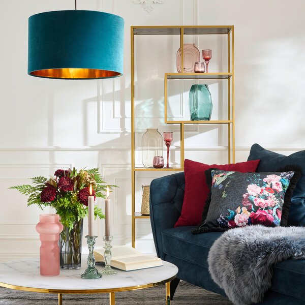 KONFERENČNÍ STOLEK, šedá, bílá, barvy zlata, kov, sklo, 80/80/45 cm Ambia Home - Konferenční stolky