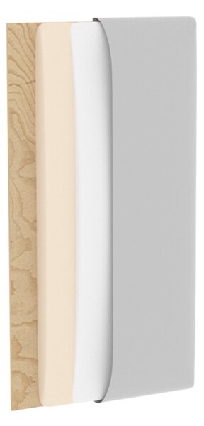 Čalouněný nástěnný panel QUADRATTA 15x60 cm, šedý