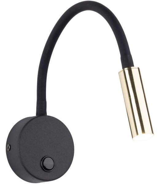 LED Nástěnná lampa LAGOS 1xG9/3W/230V černá/zlatá