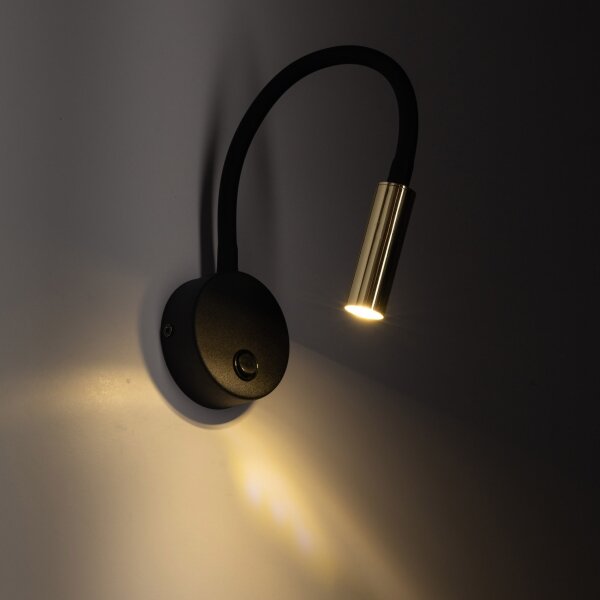 LED Nástěnná lampa LAGOS 1xG9/3W/230V černá/zlatá