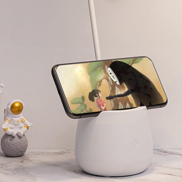 4Leaders Dotyková lampa se stojanem na telefon bílá 35×9×9 cm