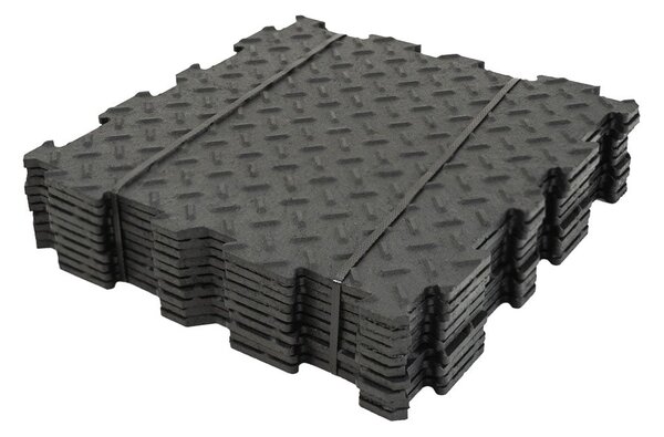 Gumová dlaždice ALFA 30 x 30 cm, černá MHEU5100330