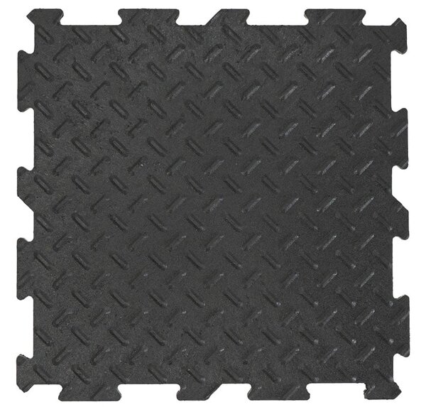Gumová dlaždice ALFA 30 x 30 cm, černá MHEU5100330