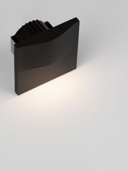 Vonkajšie nástenné svietidlo Flac čierne 2 W – Černá