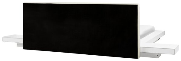 LED postel Umělá kůže ZEN 180 x 200 cm Bílá