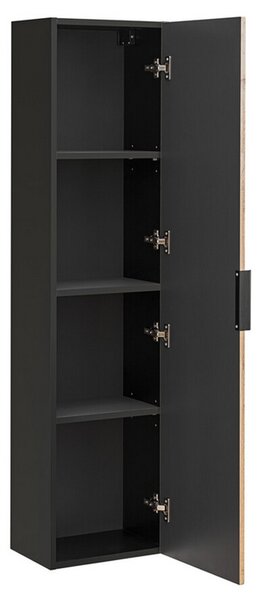 Koupelnová vysoká skřínka XILO BLACK WOTAN 140 cm