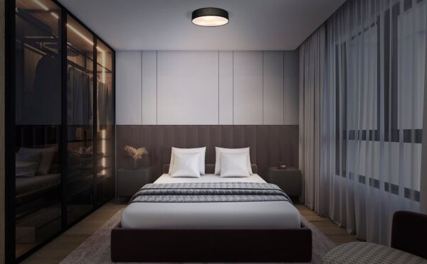 Osram - Stropní svítidlo ORBIS PARIS 3xE27/25W/230V pr. 48 cm černá