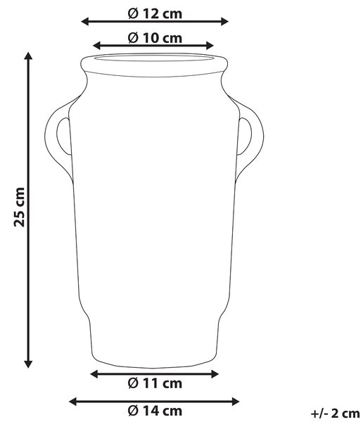 Váza na květiny GERRHA Kamenina 25 cm Světle modrá